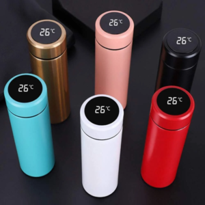 TOYASH LCD Temperature Stainless Steel Vacuum Flask – 500ml, Hot & Cold 24H