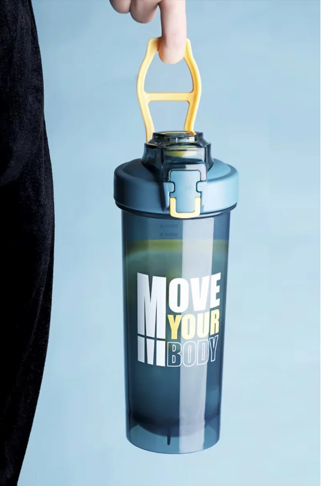 MUSCLE HORN Sport Fitness Shaker Bottle Inspirational Move Your Body/Move Need Daily Body 800ML