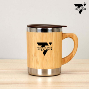 TOYASH Bamboo Thermos Mug - 350 ml/Hot & Cold Insulated