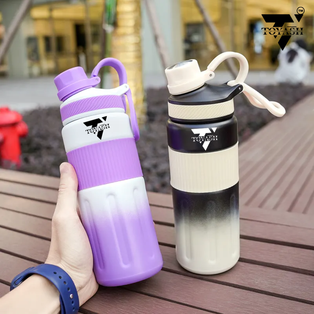 TOYASH Insulated Sports Bottle | Hot & Cold | Stainless Steel | Leak Proof | Gym & Travel Bottle 700 ml