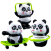 Toyash Cute Panda Toy Set for Kids – Wind Up Moving & Rotating Panda Toys with Skating, Spinning & Jumping Action | Interactive Educational Toy Gift for Boys & Girls (3PCS)